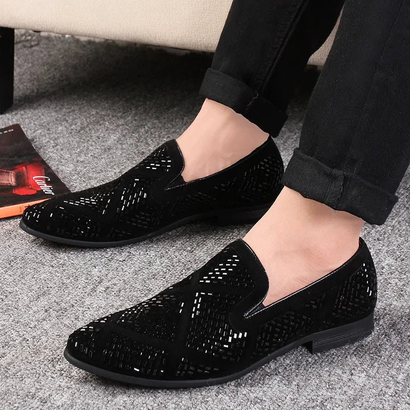 Rhinestone Loafer Shoes