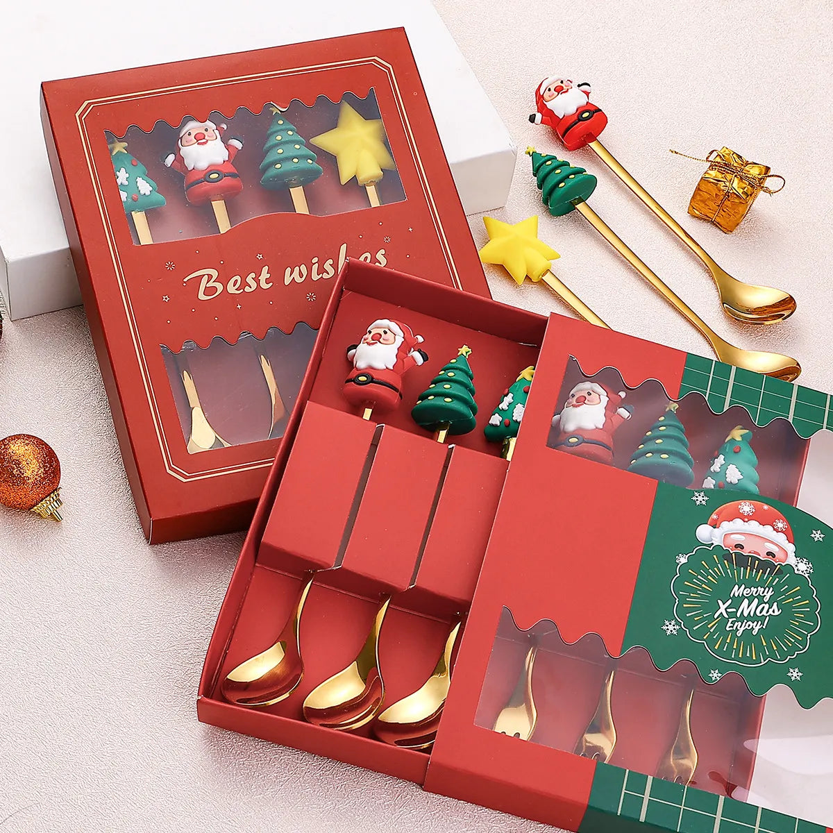 Christmas Cutlery Set: Festive Spoon and Fork