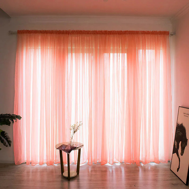 Solid Color Gauze Curtain