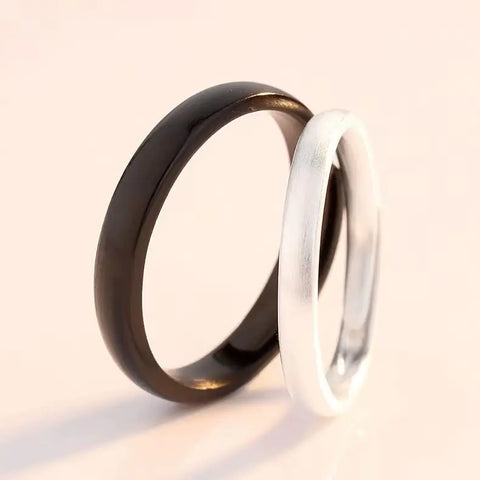 Intertwined Love Couple Silver Live Mouth Ring Frugal Finds Galore