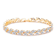 Minimalist Willow Leaf Bracelet with AAA Zircon Stones Frugal Finds Galore