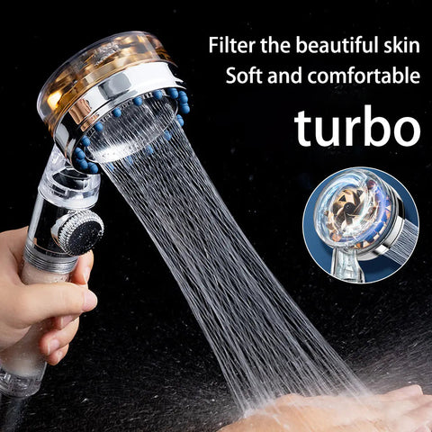 High Pressure Shower Head with Fan and Filter System Frugal Finds Galore