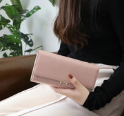 Women's Long Suede Wallet - Clutch Purse Frugal Finds Galore
