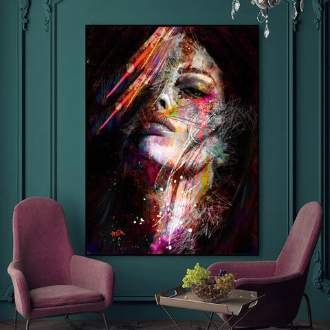 Abstract Figure Canvas Art for Modern Living Room Decor Frugal Finds Galore