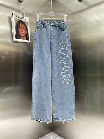 Burnt-out Technology Loose Straight-leg Jeans Frugal Finds Galore