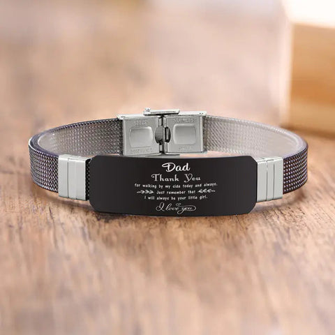 Customizable Stainless Steel BEST DAD Bracelets Frugal Finds Galore
