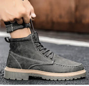 Men's Retro Fashion Casual Leather Tooling Boots Frugal Finds Galore