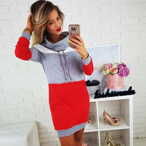 Hooded Knit Dress, Sweatshirt Dress, Long Sleeve Dress Frugal Finds Galore