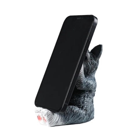 Cute Schnauzer Creative Desktop Phone Stand Holder Frugal Finds Galore