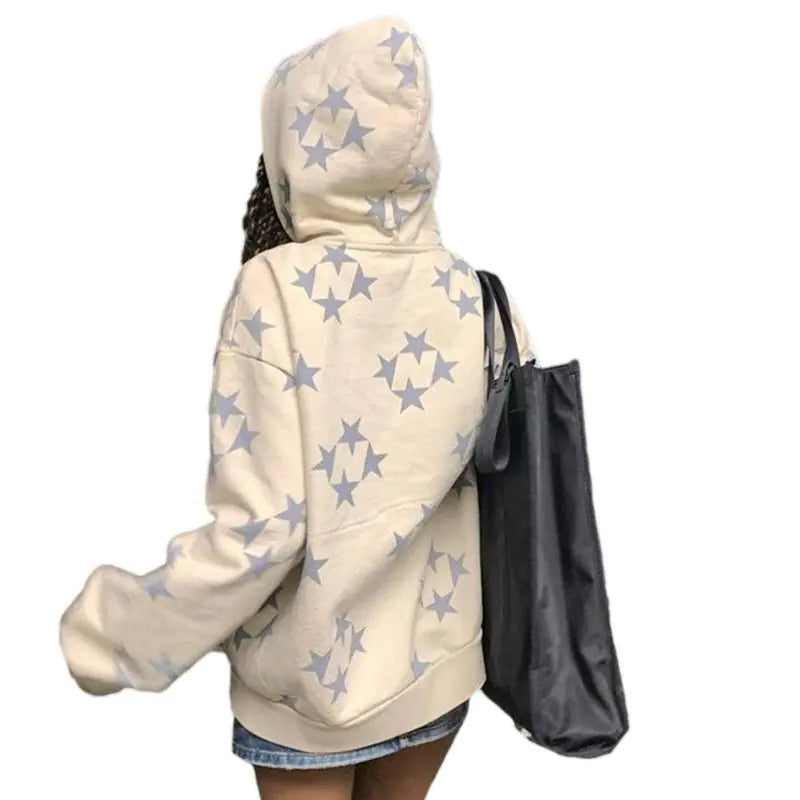 Sudadera con capucha de estrella de gran tamaño