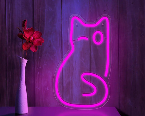 LED Neon Cat Wall Decor for Indoor/Outdoor Lighting Frugal Finds Galore
