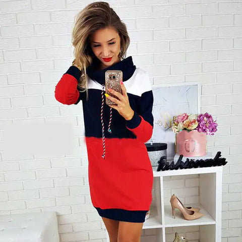 Hooded Knit Dress, Sweatshirt Dress, Long Sleeve Dress Frugal Finds Galore