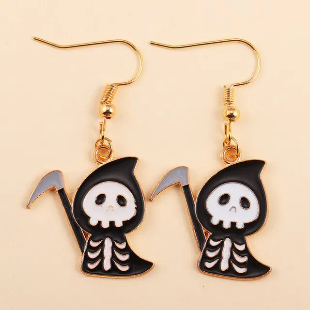 Cute Enamel Halloween Dangle Earrings