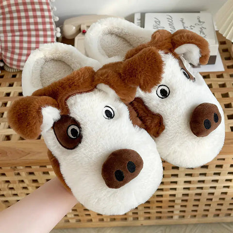 Cartoon Couple Cotton Anti-Slip Slippers Frugal Finds Galore