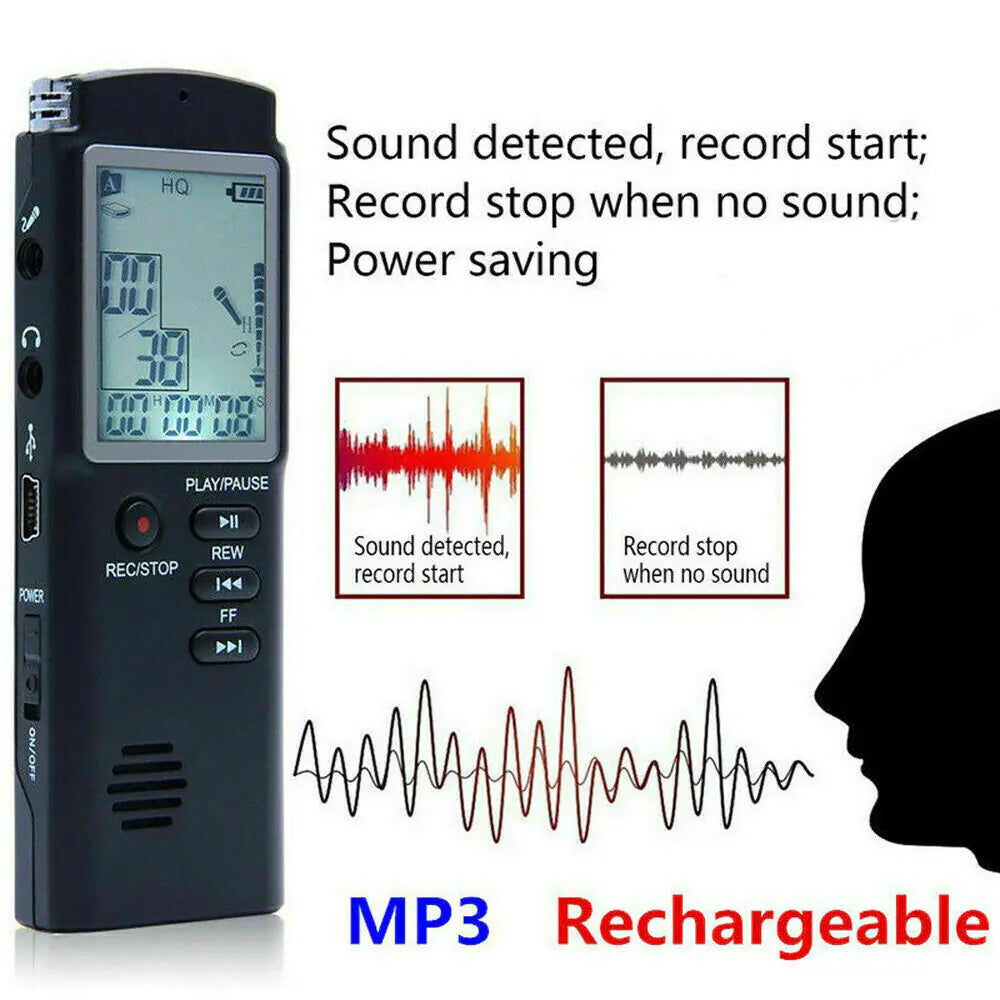 Voice Activated Mini Digital Sound Audio Recorder