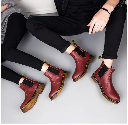 Thick-Heeled Cowhide Martin Boots Frugal Finds Galore