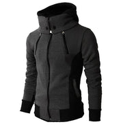 Men's double zipper hoodie jacket, sporty and stylish design, versatile and comfortable fit.