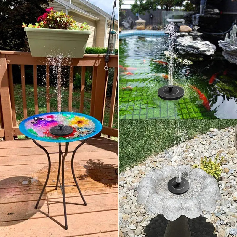 Mini Solar Water Fountain Waterfall Fountain Garden Decoration