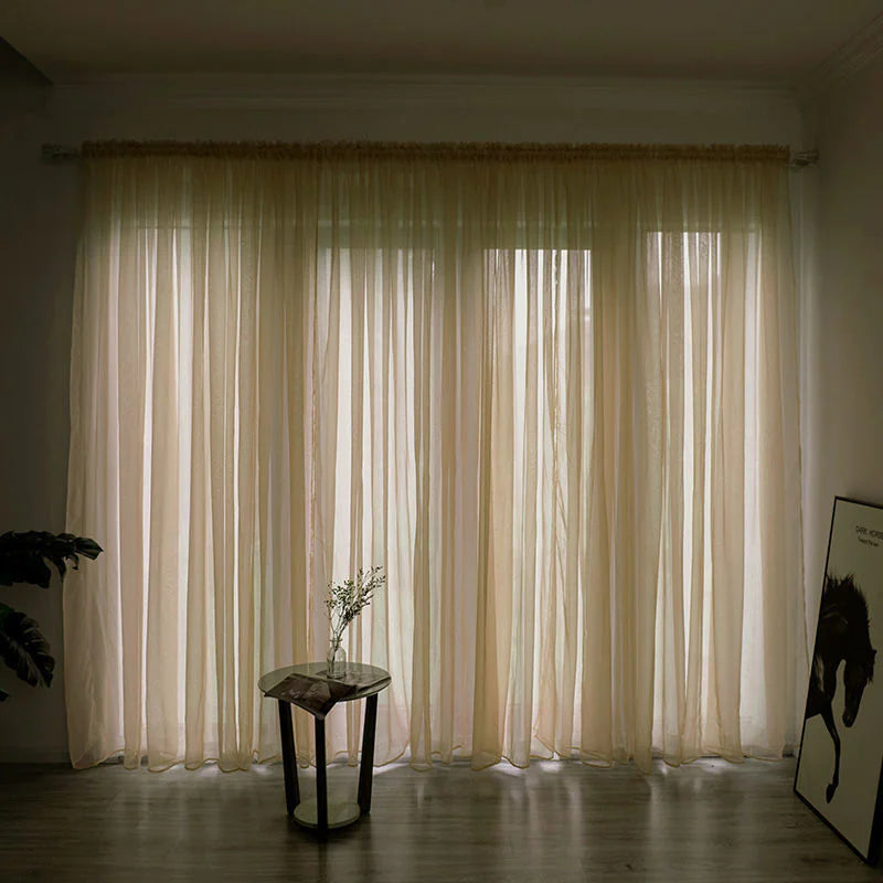 Solid Color Gauze Curtain