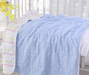 Pure Cotton 6-Layer Baby Bath Towel Blanket, 110cm Frugal Finds Galore