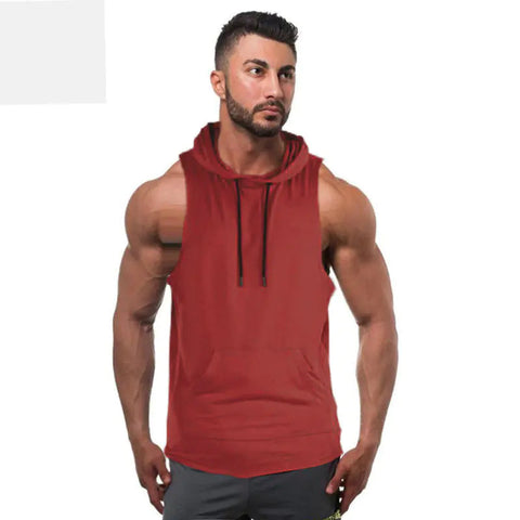 Men's Summer Sleeveless Hooded Tank Top (Youth Fit) Frugal Finds Galore