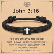 Milan Rope Braided Cross Bracelet Frugal Finds Galore