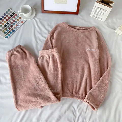 Winter Soft Velvet Pajamas Set Frugal Finds Galore