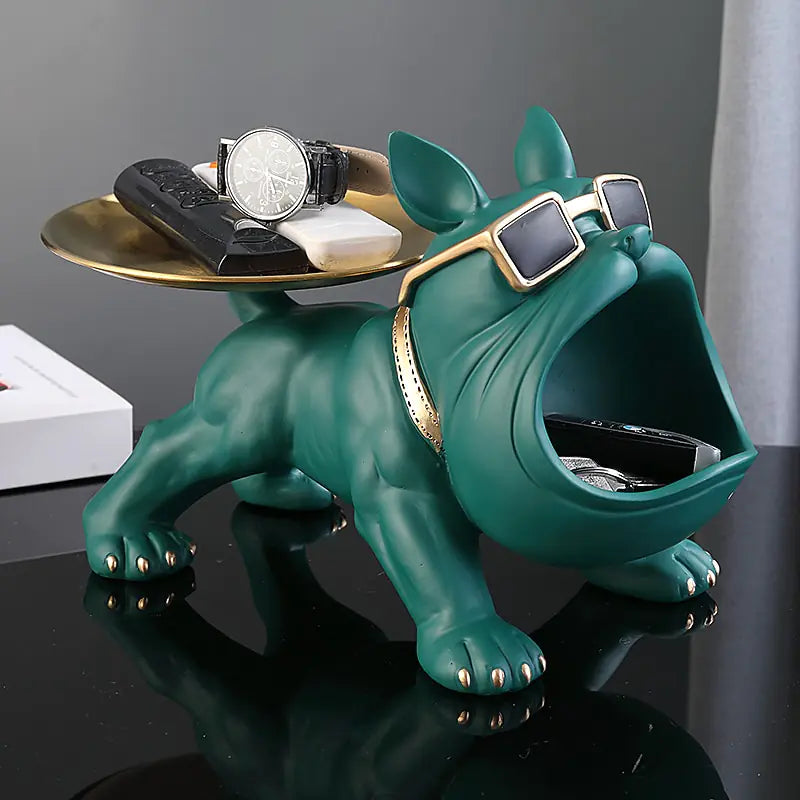 Genial estatua de bulldog francés para guardar