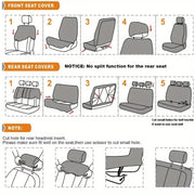 Polyester Car Seat Covers Cushion Set - 4 or 9 Piece Frugal Finds Galore