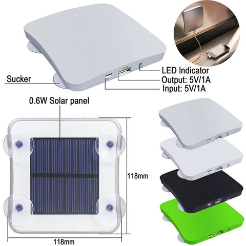 Solar-Powered Suction Cup Portable Charger (Power Bank) Frugal Finds Galore