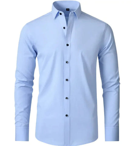 Men's Wrinkle-Free Elastic Business Shirt Frugal Finds Galore