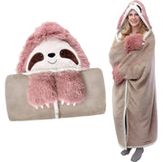 Cozy Critter Hooded Blanket Hoodie Frugal Finds Galore