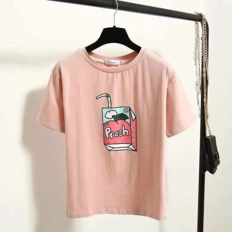 Camiseta con bebida de melocotón