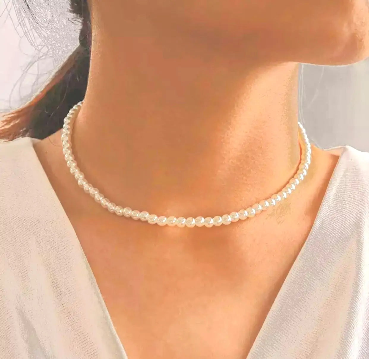 Elegante collar de perlas