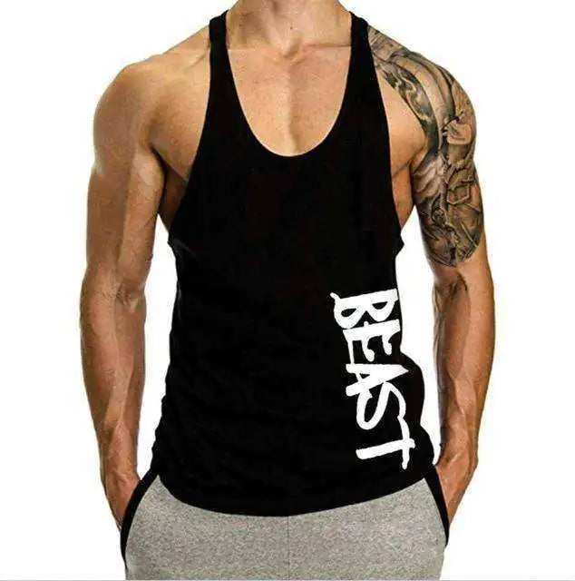 Camiseta deportiva sin mangas con estampado de bestias