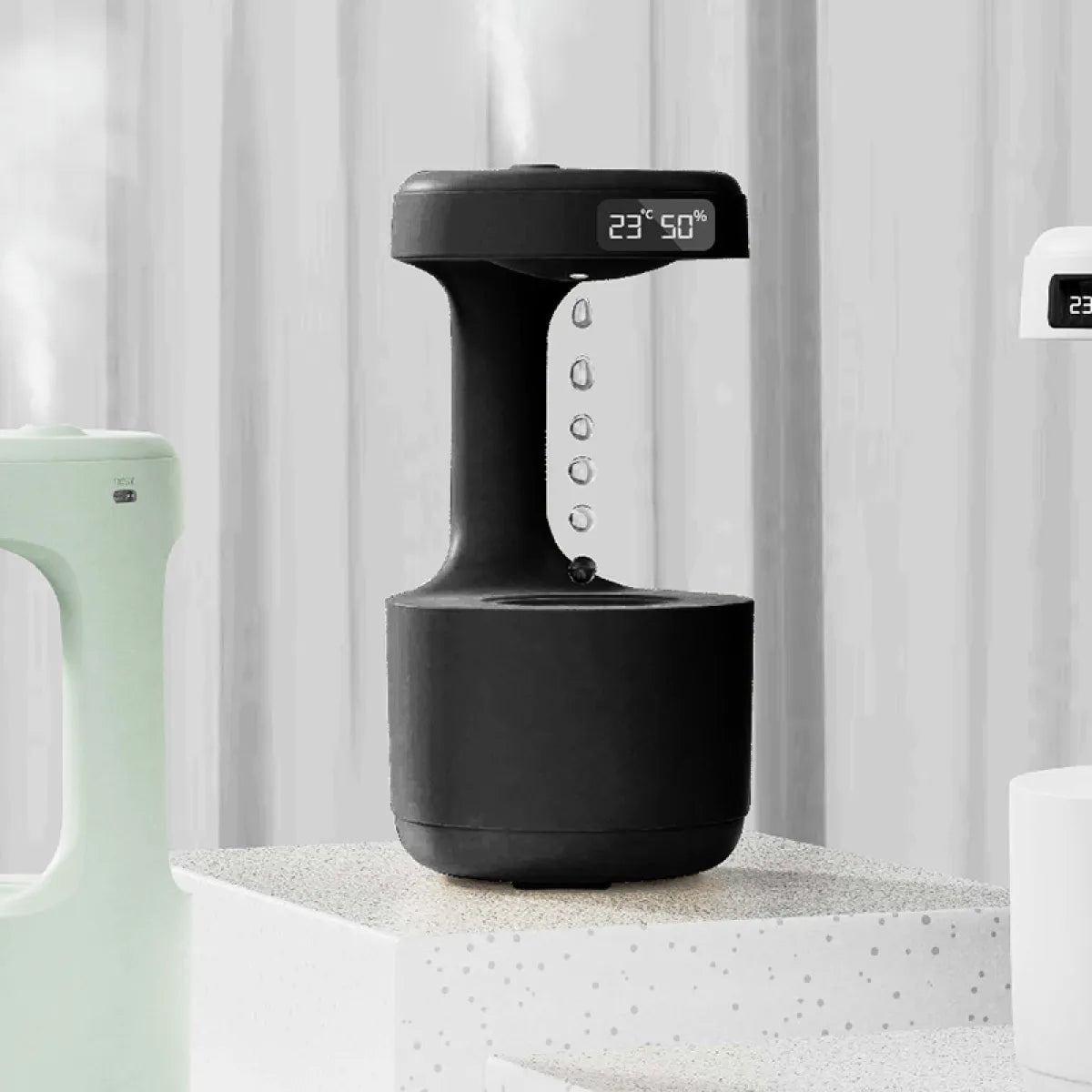 Anti-Gravity Humidifier with Clock & Aroma Diffuser