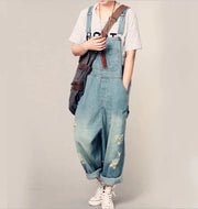 Plus Size Women's Ripped Denim Overalls Frugal Finds Galore