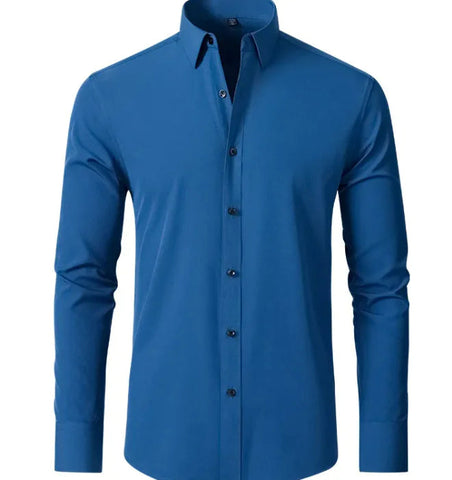 Men's Wrinkle-Free Elastic Business Shirt Frugal Finds Galore