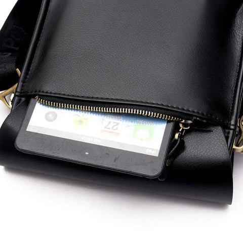 Men's Polo Leather Crossbody Bag - Casual Shoulder Bag Frugal Finds Galore