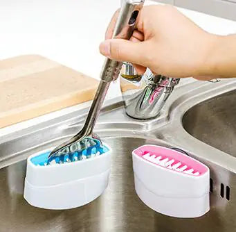 Suction Cup Cleaning Brush for Kitchen Utensils Frugal Finds Galore