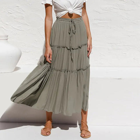 High Waist Slim Cotton Linen Skirt for Women Frugal Finds Galore