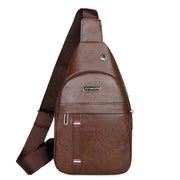 Men's PU Chest Bag - Versatile Large Capacity Sling Bag Frugal Finds Galore