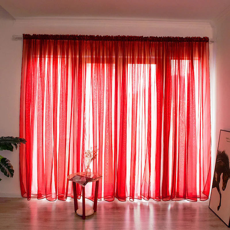 Solid Color Gauze Curtain