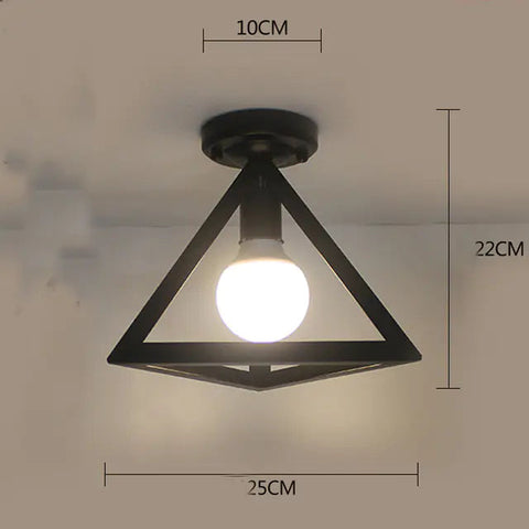 Vintage Black Iron Cage Ceiling Lamp for Home Lighting Frugal Finds Galore