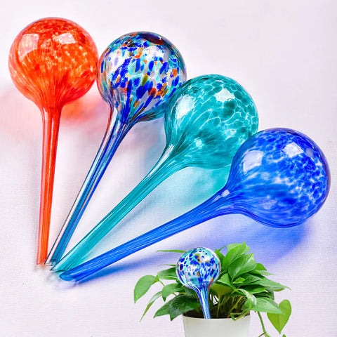 Automatic Colored Glass Plant Watering Globes (Set) Frugal Finds Galore