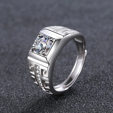 Sterling Silver Fortune Character Ring with Mulberry Stone Frugal Finds Galore