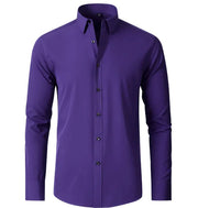 Men's Wrinkle-Free Elastic Business Shirt Frugal Finds Galore