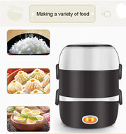 Multi-Function Electric Lunch Box and Mini Rice Cooker Frugal Finds Galore