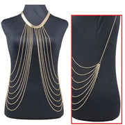 Metallic Serpent Chain Body Chain with Tassels Frugal Finds Galore