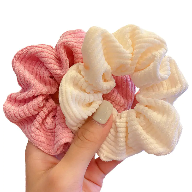 Velvet Solid Color Hair Scrunchies Set